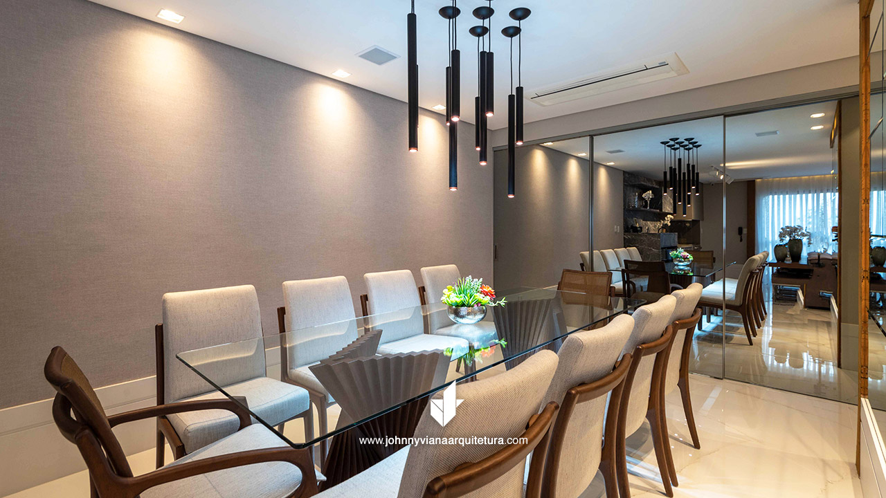 Projeto de Sala de Jantar Luxuosa e Elegante | Johnny Viana Arquitetura e Interiores